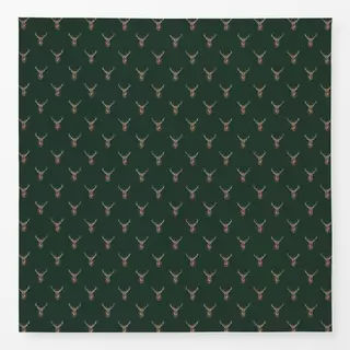 Tischdecke Hirschkopf tannengrün