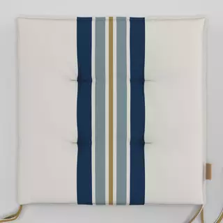 Sitzkissen Streifen vertical blau beige