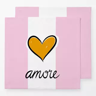Servietten amore - rosa