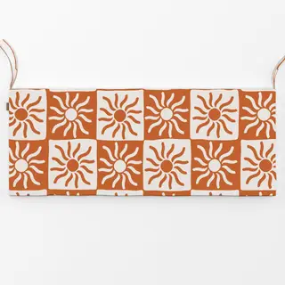 Bankauflage orange sun checkers