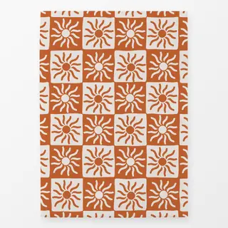 Geschirrtücher orange sun checkers