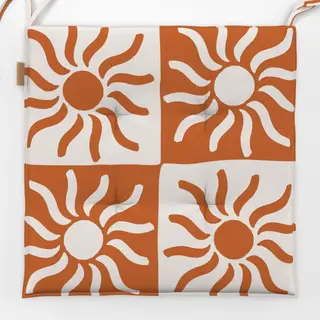 Sitzkissen orange sun checkers