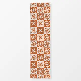 Tischläufer orange sun checkers