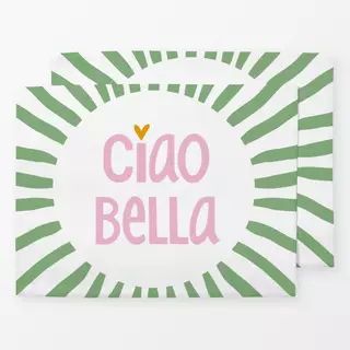 Tischset ciao bella - grun