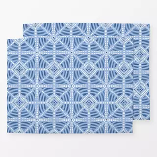 Tischset summer tile - blue