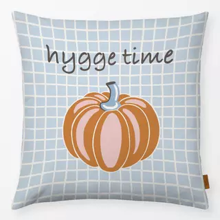 Kissen Hygge Time – Kürbis auf Karo
