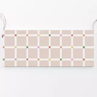 Bankauflage Karomuster beige
