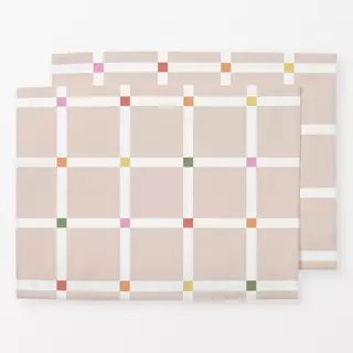 Tischset Karomuster beige