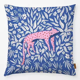Kissen Sleeping Leopard Blue