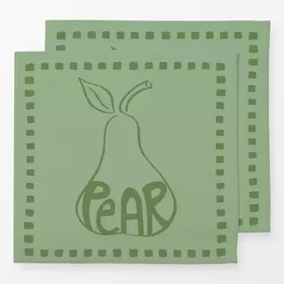 Servietten Pear Typographie