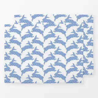 Tischset Osterhase blau