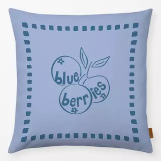 Kissen Blueberries Typographie