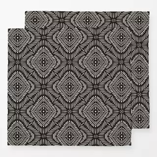 Servietten Boho Medallion Black Reversed