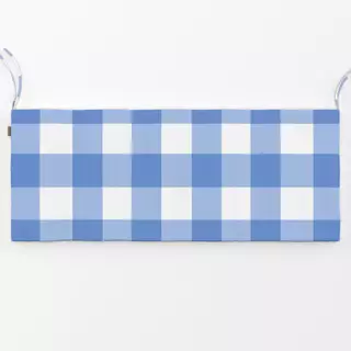 Bankauflage Karo Blau Weiss