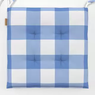 Sitzkissen Karo Blau Weiss
