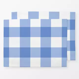Tischset Karo Blau Weiss
