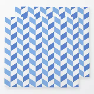 Servietten chevron - blue and white
