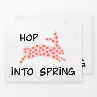 Tischset Hop Into Spring pink