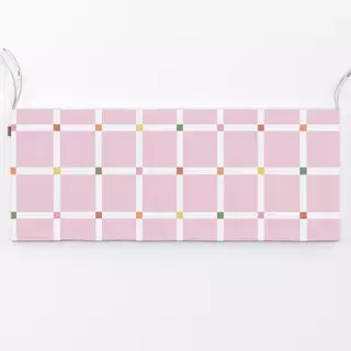 Bankauflage Karomuster rosa