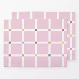 Tischset Karomuster rosa