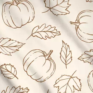 Meterware Pumpkins and Leaves