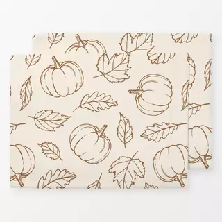 Tischset Pumpkins and Leaves