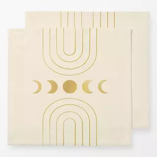 Servietten Gold Moon Phases