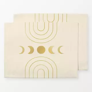 Tischset Gold Moon Phases