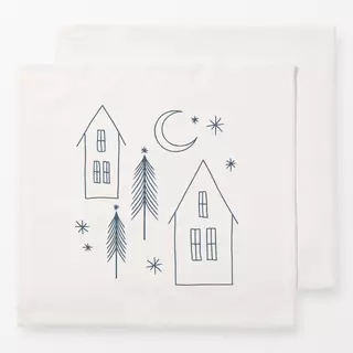 Servietten Winter Town