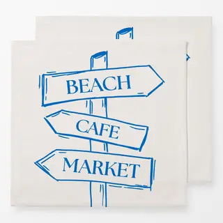 Servietten Beach walk