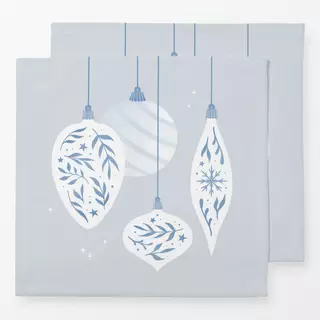 Servietten Christmas Ornaments blue