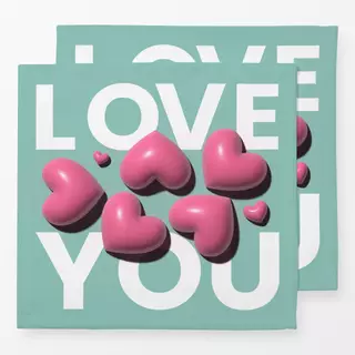 Servietten Love you