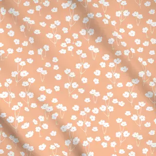 Meterware Blumenwiese peach fuzz