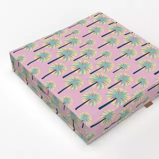Bodenkissen Retro Palms pink
