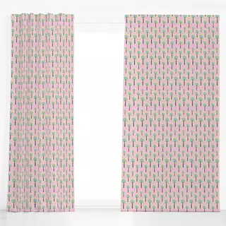 Dekovorhang Retro Palms pink