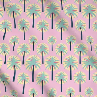 Meterware Retro Palms pink