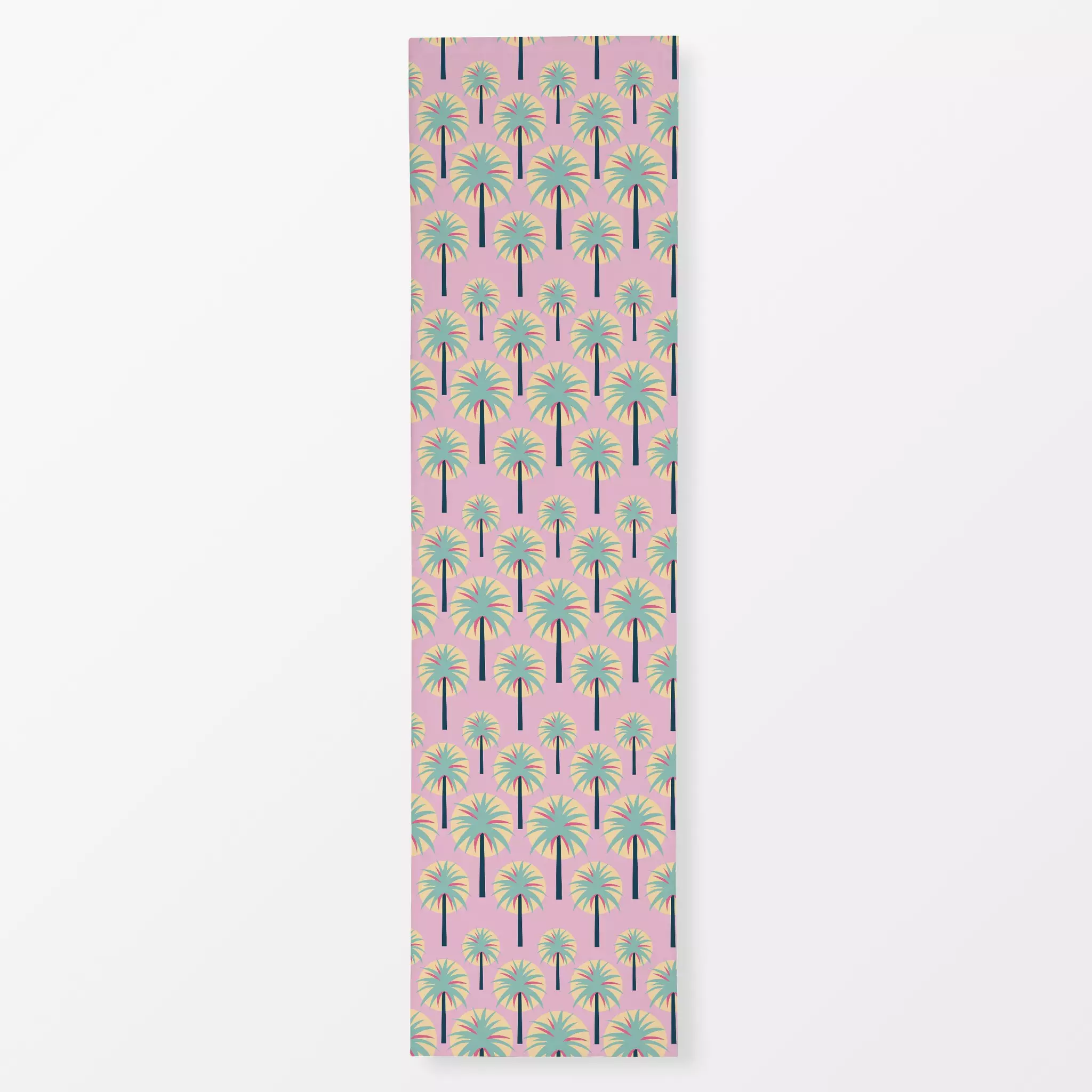 Tischläufer Retro Palms pink - Symbole & Muster, Pflanzen & Botanik, Retro & Vintage - von „Kantioler Design"; Muster, rosa,...