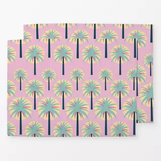 Tischset Retro Palms pink