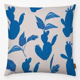 Kissen Kakteen blau