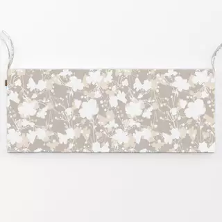 Bankauflage Blumenmuster beige