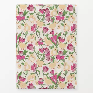 Geschirrtücher Blumenwiese Küken pink