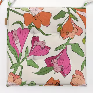 Sitzkissen Blumenwiese pink peach fuzz