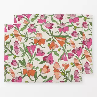 Tischset Blumenwiese pink peach fuzz
