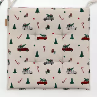 Sitzkissen Merry Christmas Pattern
