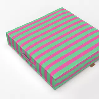 Bodenkissen Bold Stripes green and pink