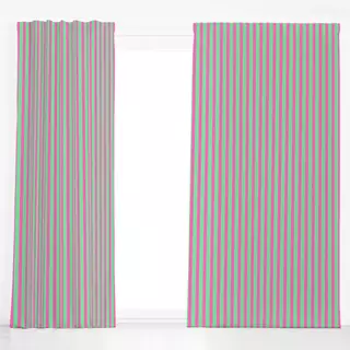 Dekovorhang Bold Stripes green and pink