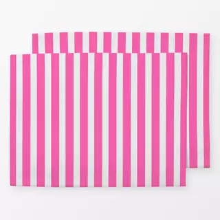Tischset Bold Stripes hot pink