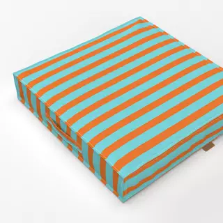 Bodenkissen Bold Stripes blue and orange