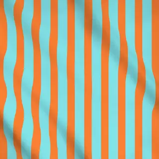 Meterware Bold Stripes blue and orange