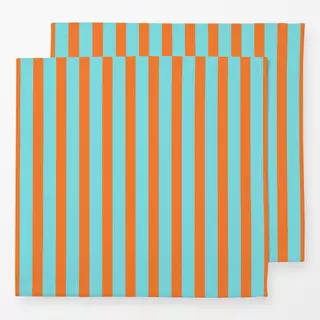 Servietten Bold Stripes blue and orange